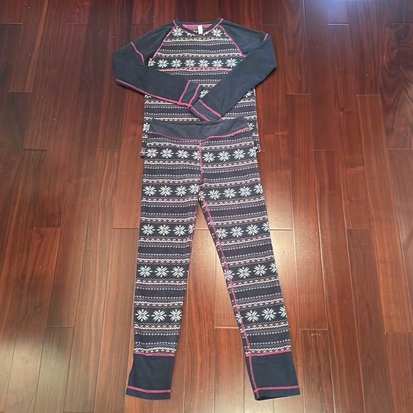 Ripzone Girls' Print Baselayer Top and Bottom XL - Picture 1 of 5